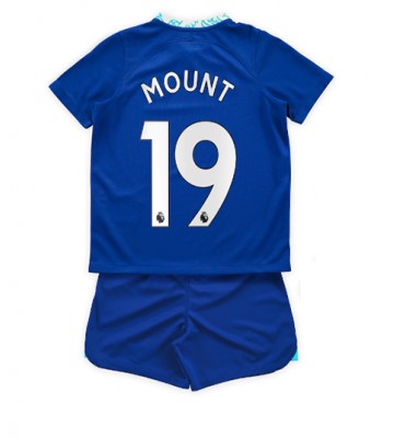 Chelsea Mason Mount #19 Hjemmedraktsett Barn 2022-23 Kortermet (+ Korte bukser)